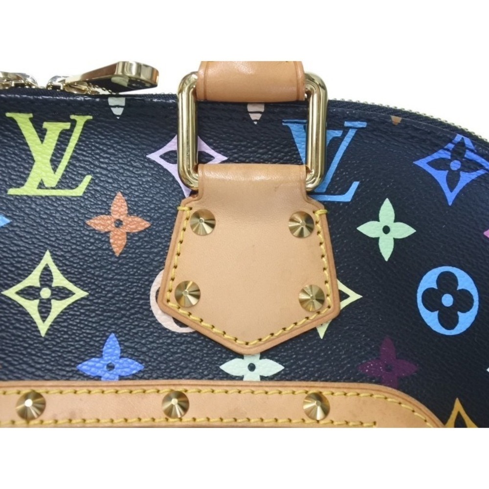 Louis Vuitton Alma PM Handbag Takashi Murakami Multicolor Black Bag - Picture 8 of 10